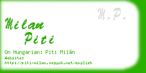 milan piti business card